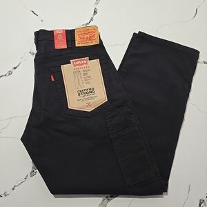 Levi's 565 Men's Size 33x32 Loose Straight Workwear Utility Black Stretch NWT